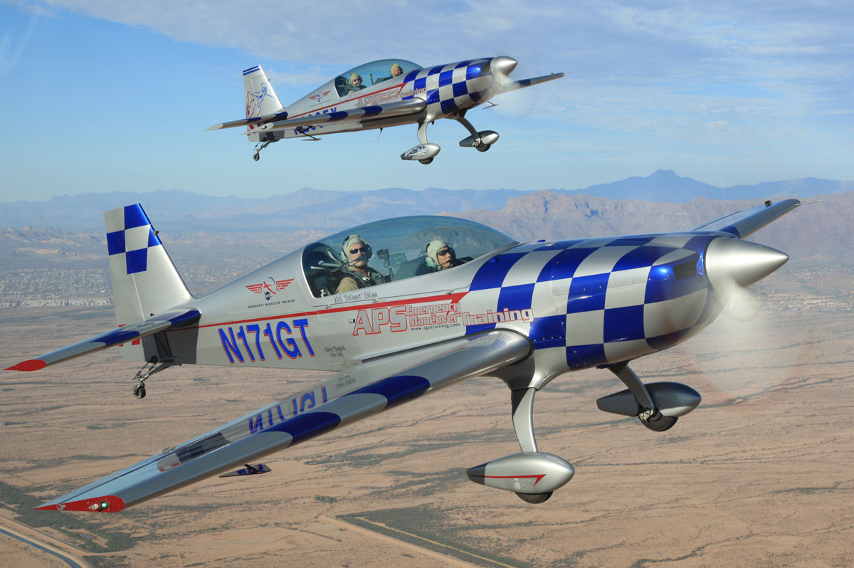 Upset Training Instructors Flying in Extra 300 Aircraft