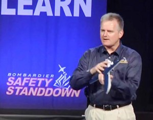 Paul BJ Ransbury Speaking at the Bombardier Safety Standdown 2015